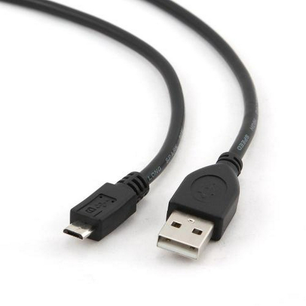 Кабель USB 2.0 AM - microUSB (5P), 10 см, Black, Cablexpert (CCP-MUSB2-AMBM-0.1M)