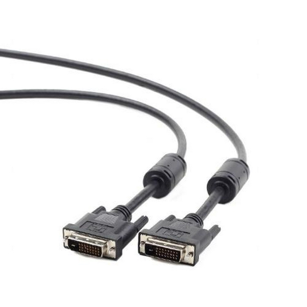 Кабель DVI-D (M) - DVI-D (M), 4.5 м, Black, Cablexpert, 24/24 (CC-DVI2-BK-15)