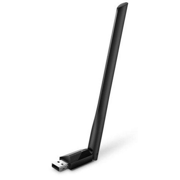 Мережевий адаптер USB TP-LINK Archer T600U Plus, Black, 5GHz / 2.4GHz, AC600 (433/200 Мбит/с), 5 dBi, USB 2.0