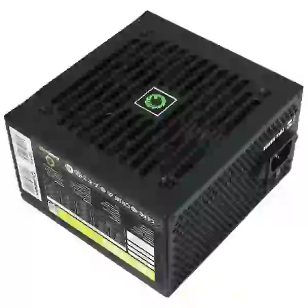 Блок живлення 500 Вт, GameMax GE-500, Black, 80+ Basic, Active PFC, 12 см, 3xMolex / 4xSATA / 1x6+2-pin / 1x4+4-pin / 1x20+4-pin, захист OVP / UVP / SIP / OCP / OLP / OPP / SCP
