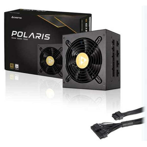 Блок живлення 750 Вт, Chieftec POLARIS, Black, модульний, 80+ Gold, Active PFC, 12 см, 3xMolex / 8xSATA / 4x6+2-pin / 1x20+4-pin / 2x4+4-pin, захист AFC/OCP/OPP/OTP/OVP/SCP/SIP/UVP, ATX 12V 2.4 (PPS-750FC) - 5