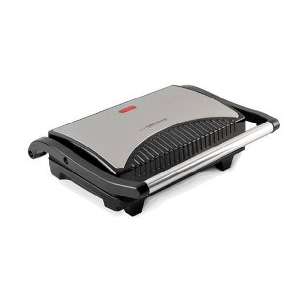 Електрогриль Esperanza EKG006 Taleggio, Black/Silver, 750W, нагрівальний елемент ТЕН, закритий (двосторонній), світловий індикатор, 1 температурний режим
