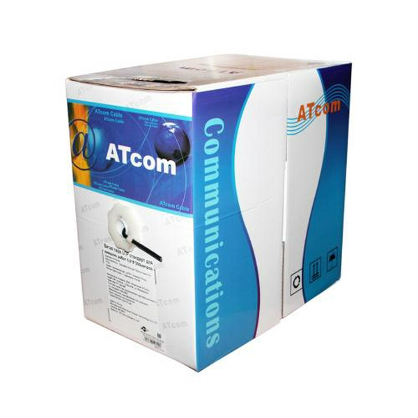 Кабель UTP, CCA, для зовнішньої прокладки, 4x2x0,50 мм, Atcom Standard, бухта 305 м (10699)