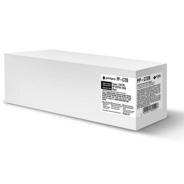 Картридж Canon 728, Black, MF4410/4430/4450/4550/4570/4580, 2100 стор, PrintPro (PP-C728)