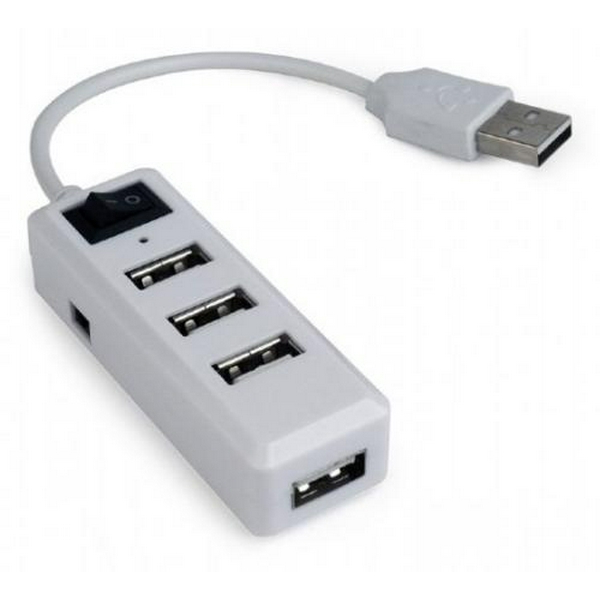 Хаб USB Gembird UHB-U2P4-21, White, USB 2.0 - 4xUSB 2.0, кабель 15 см