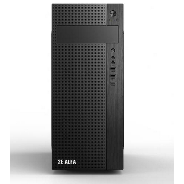 Корпус 2E ALFA Black, БЖ 400 Вт, Mid Tower, для ATX / Micro ATX, 1хUSB 3.0, 2хUSB 2.0, 191x418x358 мм, 2.5 кг (2E-E185-400) - 3
