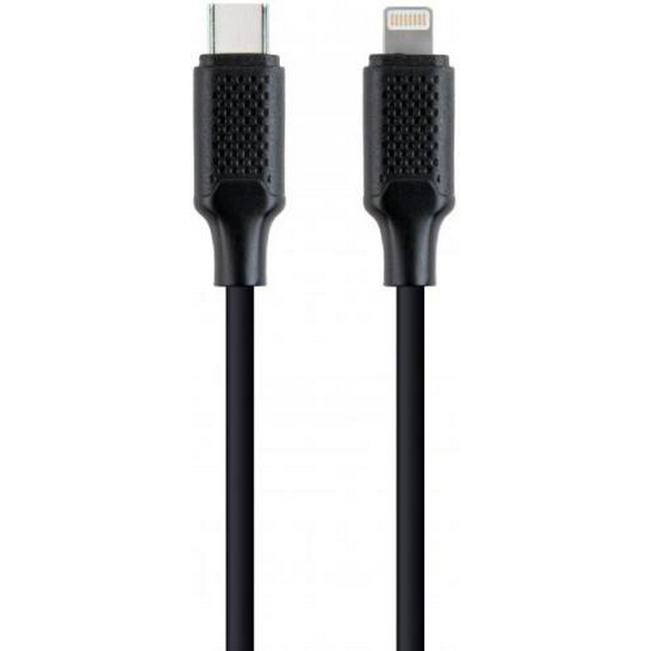 Кабель Type-C - Lightning, 1.5 м, Black, Cablexpert, 2.1A (CC-USB2-CM8PM-1.5M)