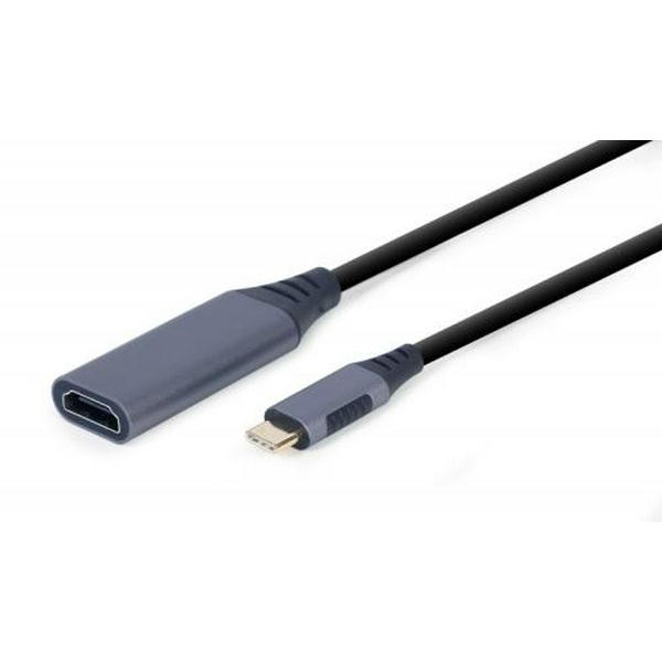 Перехідник Type-C (M) - HDMI (F), Cablexpert, Black, 15 см, 4K / 60 Гц (A-USB3C-HDMI-01) - 2