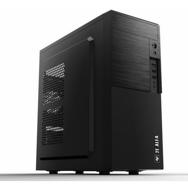 Корпус 2E ALFA Black, без БЖ, Mid Tower, для ATX / Micro ATX, 2xUSB 2.0, 1xUSB 3.0 (2E-E190-3U)