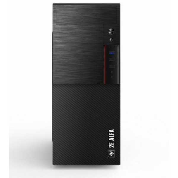 Корпус 2E ALFA Black, без БЖ, Mid Tower, для ATX / Micro ATX, 2xUSB 2.0, 1xUSB 3.0 (2E-E190-3U) - 2