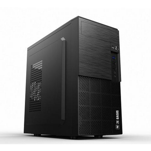 Корпус 2E BASIS Black, без БЖ, Mini Tower, для Micro ATX / Mini ITX, 1хUSB 3.0, 2хUSB 2.0, 188x361x360 мм, 2.31 кг (2E-RD860-3U)