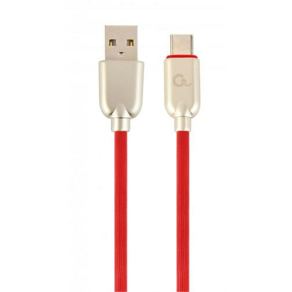 Кабель USB AM - Type-C, 1 м, Red, Cablexpert, 2.1A (CC-USB2R-AMCM-1M-R)