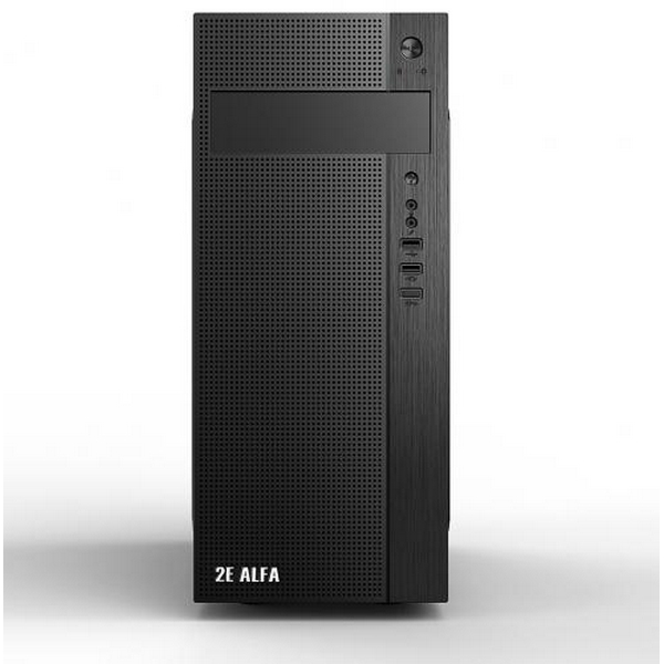 Корпус 2E ALFA Black, без БЖ, Mid Tower, для ATX / Micro ATX, 1хUSB 3.0, 2хUSB 2.0, 191x418x358 мм, 2.5 кг (2E-E185) - 4