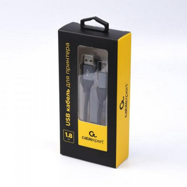 Кабель USB 2.0 AM - USB BM, 1.8 м, Black, Cablexpert (CCBP-USB2-AMBM-6) - 2
