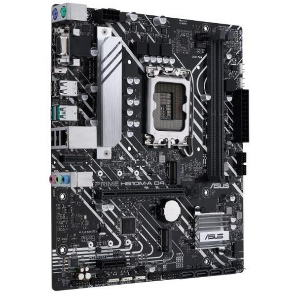 Мат.плата LGA1700, Asus PRIME H610M-A D4-CSM, H610, 2xDDR4, Int.Video(CPU), 4xSATA3, 2xM.2, 1xPCI-E 16x 4.0, 1xPCI-E 1x 3.0, 1xM.2 (Key E), ALC997, I225V, 3xUSB3.2/6xUSB2.0, VGA/HDMI/DP, MicroATX - 3