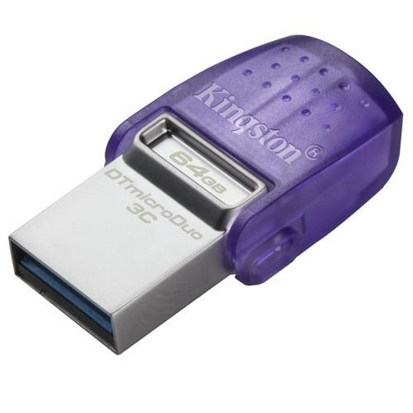Флеш накопичувач USB 64Gb Kingston DataTraveler microDuo 3C, Purple, Type-C / USB 3.2 Gen 1, до 200 МБ/с (DTDUO3CG3/64GB) - 2