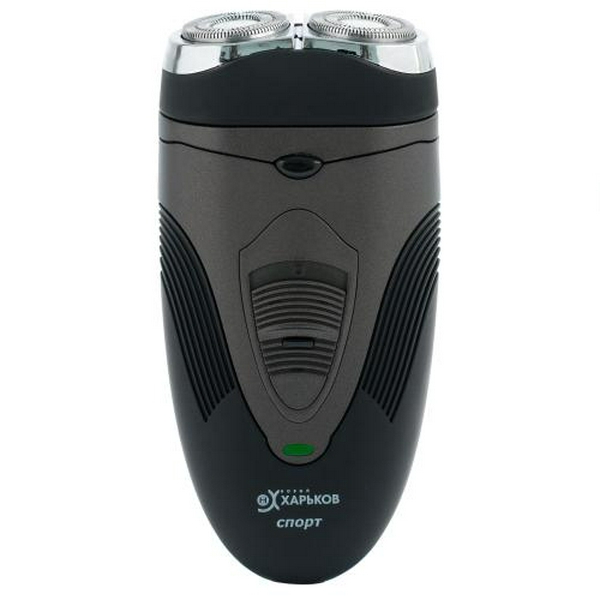 Електробритва Новий Харків НХ-9525 Спорт Black, 5W, роторна, сухе гоління, 2 головки для гоління, плаваючі подвійні леза, повторение контуров лица, живлення мережа, тример для скронь, механічна кнопка вмикання - 2