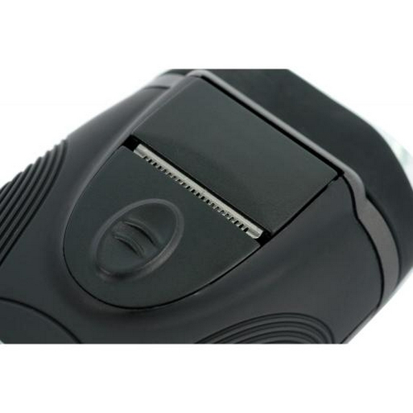 Електробритва Новий Харків НХ-9525 Спорт Black, 5W, роторна, сухе гоління, 2 головки для гоління, плаваючі подвійні леза, повторение контуров лица, живлення мережа, тример для скронь, механічна кнопка вмикання - 6