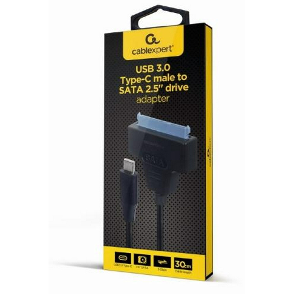 Адаптер USB Cablexpert, Black, USB 3.0 - SATA, 20 см (AUS3-03) - 3