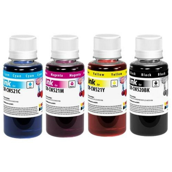 Комплект чорнила ColorWay Canon MP230/250, iP2700, 4x100 мл (CW-CW520/CW521SET01)