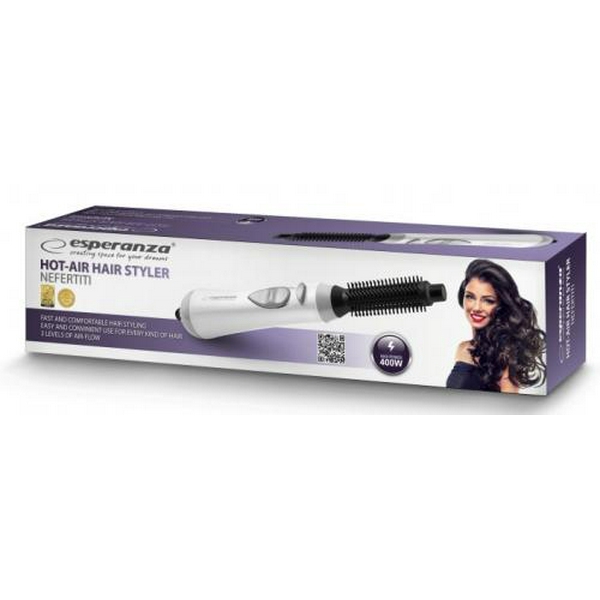 Фен-щітка Esperanza EBL001W Nefertiti, White, 400 Вт, 3 режими - 2