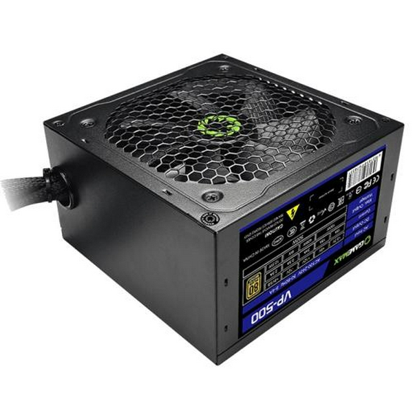 Блок живлення 500 Вт, GameMax VP-500, Black, 80+ Bronze, Active PFC, 12 см, 3xMolex / 4xSATA / 1x2+6-pin / 1x4+4-pin / 1x20+4-pin, захист OVP / UVP / OCP / OLP / OPP / SCP