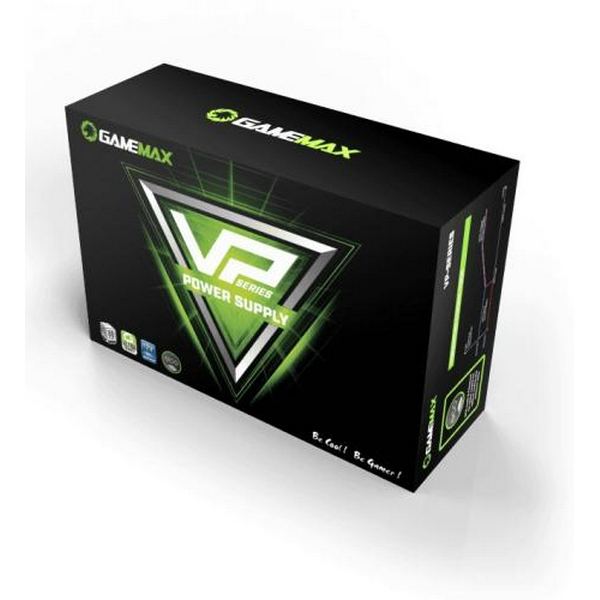 Блок живлення 500 Вт, GameMax VP-500, Black, 80+ Bronze, Active PFC, 12 см, 3xMolex / 4xSATA / 1x2+6-pin / 1x4+4-pin / 1x20+4-pin, захист OVP / UVP / OCP / OLP / OPP / SCP - 4