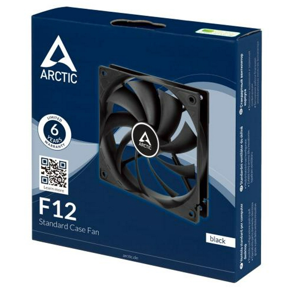 Вентилятор 120 мм, Arctic F12, Black, 120х120х25 мм, 1350 об/хв, 3-pin, гідравлічний підшипник (ACFAN00201A) - 3