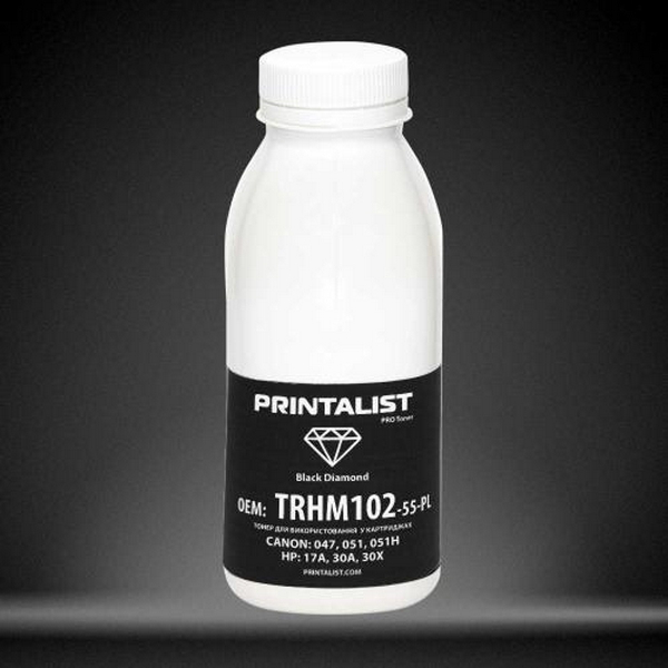 Тонер HP LJ M102/M104/M106/M130/M132/M134/M203/M227, Black, 55 г, Printalist (TRHM102-55-PL)