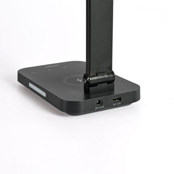 Лампа настільна LED Videx TF17B, Black, 18 Вт, 500 лм, 1800K - 6500K, бездротова зарядка (8 Вт), сенсорне керування, USB, IP20 (VL-TF17B) - 3