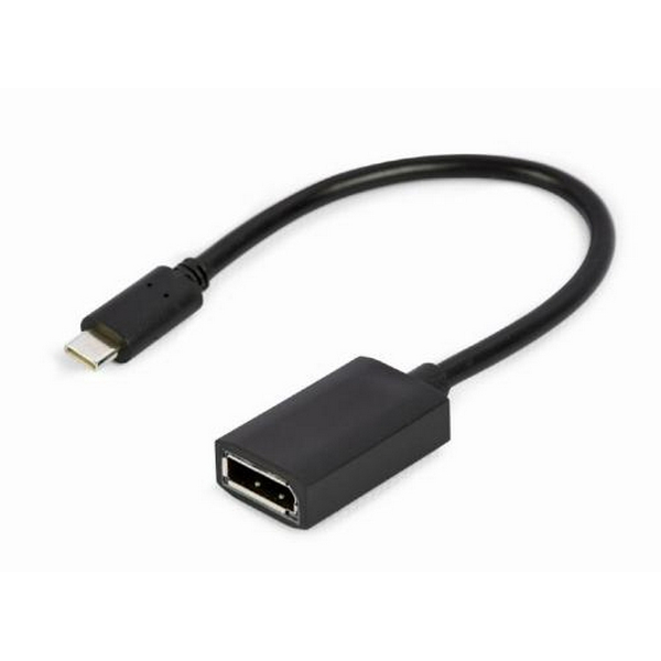 Перехідник Type-C (M) - DisplayPort (F), Cablexpert, Black, 15 см, 4K (A-CM-DPF-02)