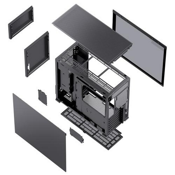 Корпус Jonsbo D41 MESH, Black, без БЖ, Mini Tower, для ATX / Micro ATX, CPU до 168 мм / VGA до 400 мм, бічна панель із загартованого скла - 5