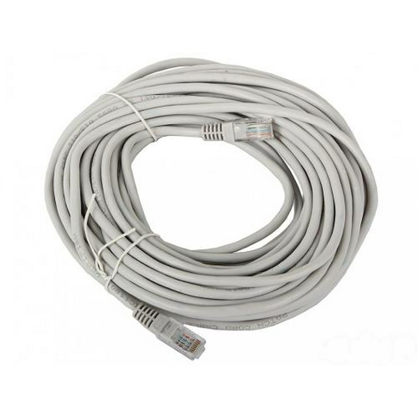 Патч-корд 20 м, UTP, Grey, ATcom, Cat.5e, CCA, PVC (9169)
