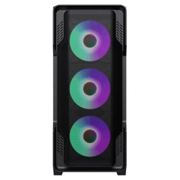 Корпус GameMax Siege BK Black, без БЖ, Mid Tower, EATX / ATX / Micro ATX / Mini-ITX, 1хUSB 3.0, 2хUSB 2.0, 4x120 мм АRGB, 465x210x485 мм, 0.6 мм - 2
