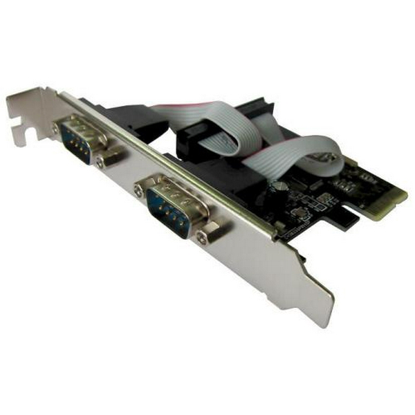Контролер Dynamode PCI-E x1, 2xCOM (RS232), чіп WCH382 (RS232-2port-PCIE-LP)