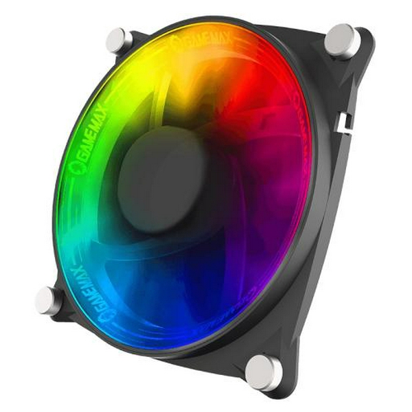 Вентилятор 120 мм, GameMax RB300, Black, 3 шт, 120х120х22 мм, RGB підсвічування, 1200 об/хв, до 24.6 дБ, 4-pin/Molex / 3-pin (RGB) - 3