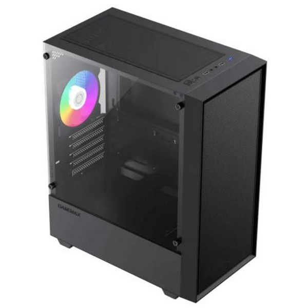 Корпус GameMax Storm Black, без БЖ, Mini Tower, Micro ATX, 2хUSB 2.0, 1хUSB 3.0, 1x120mm FAN, 380x200x450 мм, 0.8 мм - 4