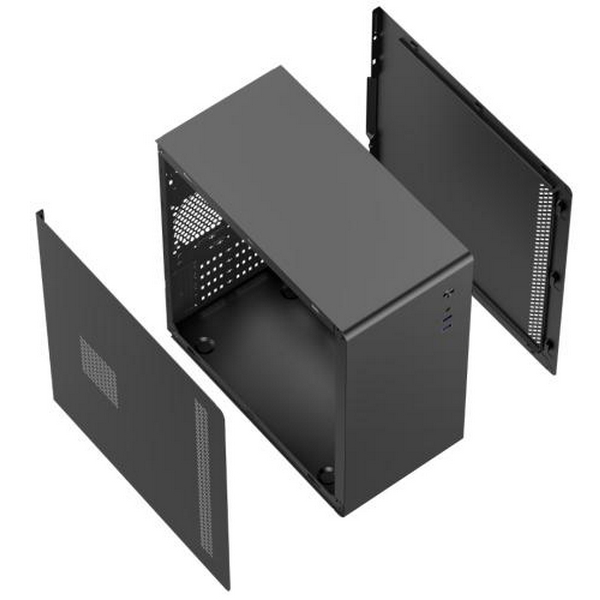 Корпус GameMax A200-BK-NP Black, без БЖ, Mini Tower, Micro ATX / Mini ITX, 2xUSB 3.0 - 8