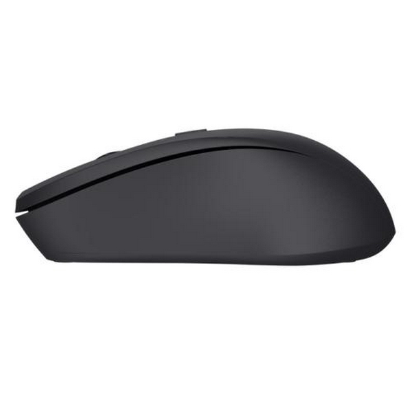 Миша бездротова Trust Mydo Silent, Black, USB 2.4GHz, оптична, 1000/1400/1800 dpi, 4 кнопки, зниження звуку клацання миші мінімум на 90%, гніздо для зберігання приймача USB, 1xAA (25084) - 4