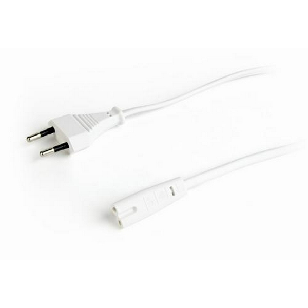 Кабель живлення від мережі PC-184, White, 1.8 м, Cablexpert, CEE 7/16 - IEC C7, 2x0.75 мм² (PC-184-VDE-W)