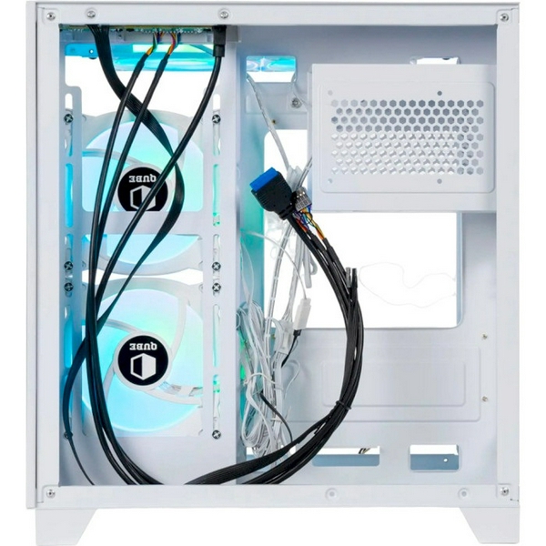 Корпус Qube REEF ARGB, White, MidTower, без БЖ, для microATX / mini-ITX, 1xUSB 3.0 / 2xUSB 2.0, макс. CPU - 160 мм / VGA - 320 мм, 4x120 мм, передня та бічна стінки із загартованого скла (REEF_GMNU3) - 4