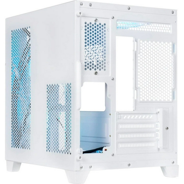 Корпус Qube REEF ARGB, White, MidTower, без БЖ, для microATX / mini-ITX, 1xUSB 3.0 / 2xUSB 2.0, макс. CPU - 160 мм / VGA - 320 мм, 4x120 мм, передня та бічна стінки із загартованого скла (REEF_GMNU3) - 6