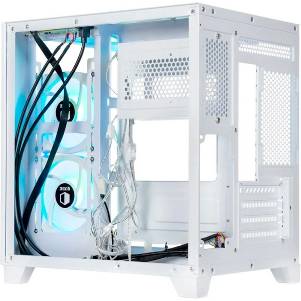Корпус Qube REEF ARGB, White, MidTower, без БЖ, для microATX / mini-ITX, 1xUSB 3.0 / 2xUSB 2.0, макс. CPU - 160 мм / VGA - 320 мм, 4x120 мм, передня та бічна стінки із загартованого скла (REEF_GMNU3) - 7