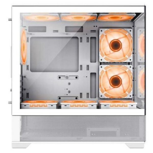 Корпус GameMax Vista MW White, без БЖ, Mid Tower, Micro ATX / Mini-ITX, 2xUSB 2.0, 1xUSB 3.0, 485x210x433 мм, 0.6 мм, 7.45 кг - 7