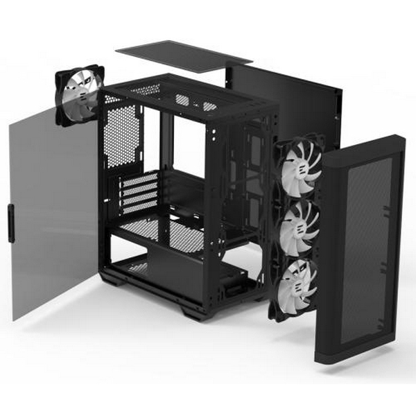 Корпус Zalman M4, Black, Mini Tower, без БЖ, для Micro ATX / Mini ITX, 2xUSB 3.0 / 1xUSB 2.0, макс. CPU - 157 мм / VGA - 320 мм, 4x120 мм LED, бічна панель із загартованого скла - 7