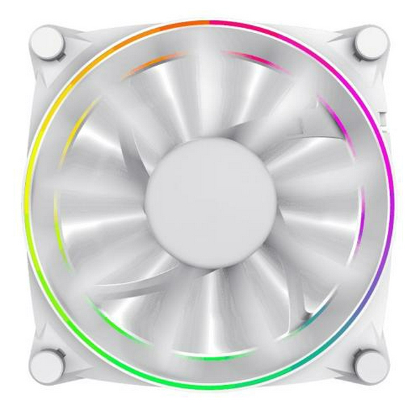Вентилятор 120 мм, GameMax Big Bowl, White, 120х120х25 мм, ARGB підсвічування, 1200 об/хв, 28.8 дБ, 3-pin/Molex / 3-pin ARGB (GMX-12-DBB-WT)
