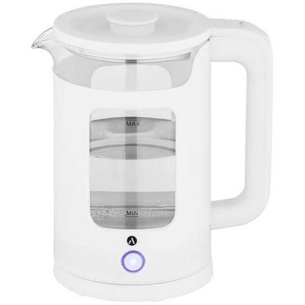 Електрочайник Ardesto EKL-T31GW, White, 1350W, 1.5л, дисковий, скло, індикатор рівня води, підсвічування, відключення при недостатній кількості води - 2