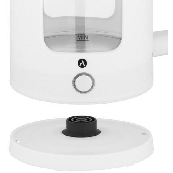 Електрочайник Ardesto EKL-T31GW, White, 1350W, 1.5л, дисковий, скло, індикатор рівня води, підсвічування, відключення при недостатній кількості води - 5