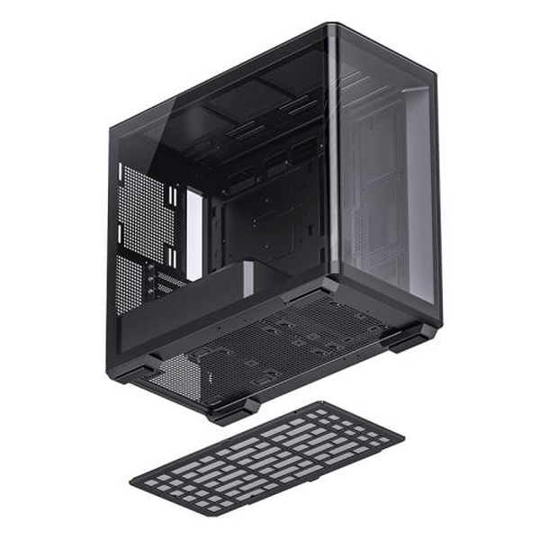 Корпус Jonsbo D300, Black, без БЖ, Mini Tower, для Micro ATX / Mini ITX, 1xType-C / 2xUSB 3.0, макс. CPU - 180 мм / VGA - 430 мм, бічна та передня панель із загартованого скла - 6