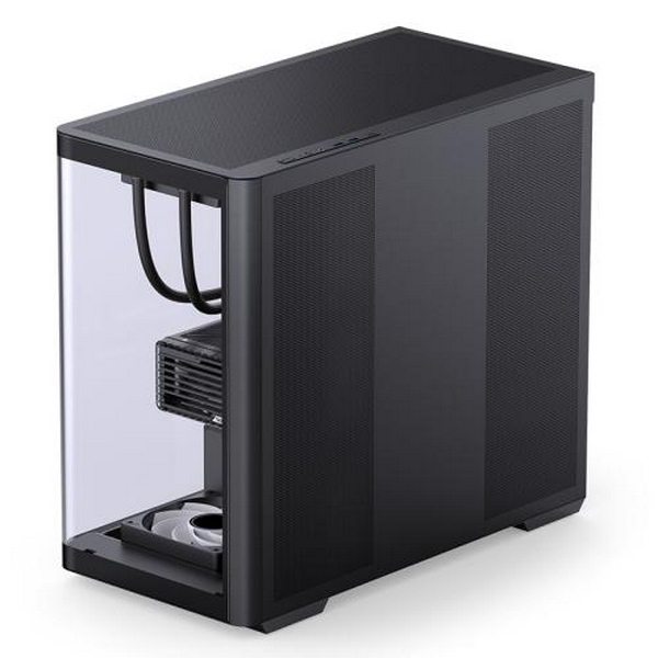Корпус Jonsbo D300, Black, без БЖ, Mini Tower, для Micro ATX / Mini ITX, 1xType-C / 2xUSB 3.0, макс. CPU - 180 мм / VGA - 430 мм, бічна та передня панель із загартованого скла - 9